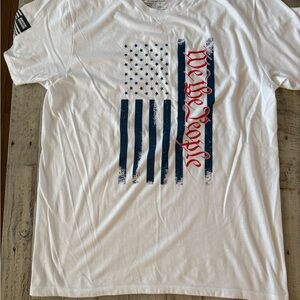 Patriotic Rags of Honor White Graphic Men's T-Shirt size L
